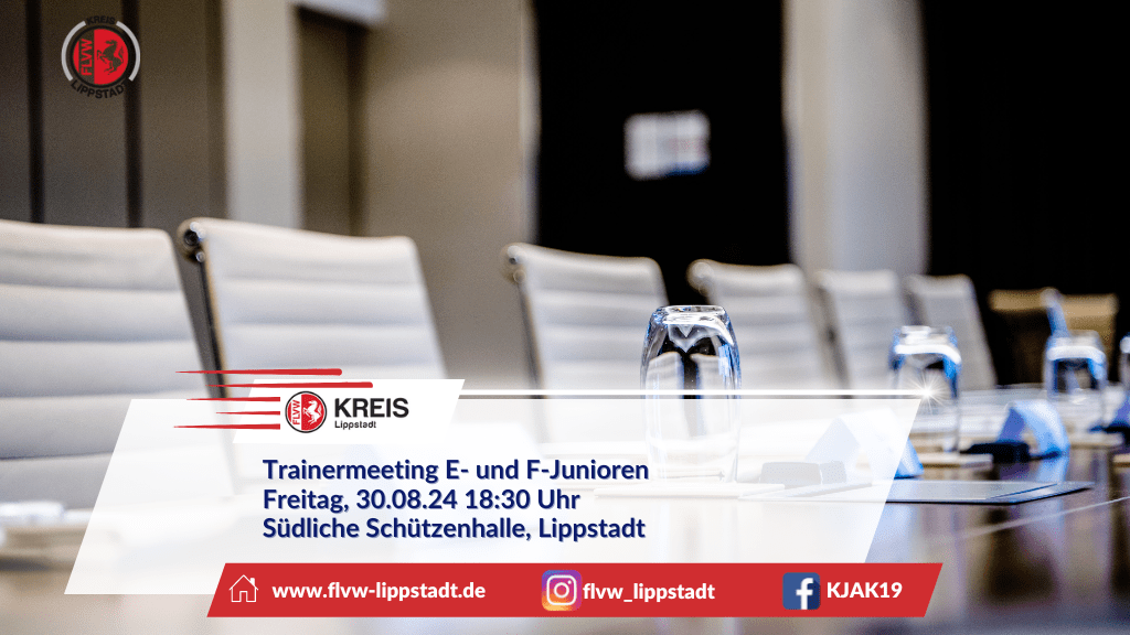 Trainermeeting E und F Junioren 2024