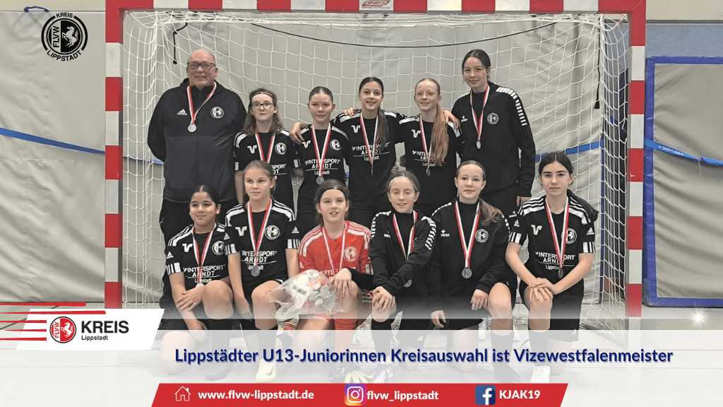 U13 Juniorinnen Kreisauswahl Lippstadt 2025 Vizewestfalenmeister