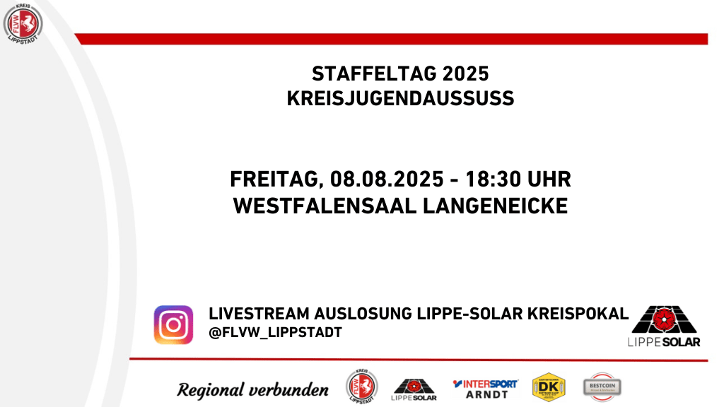 Staffeltag 2025/2026 der Jugend am 08.08.2025 in Langeneicke
