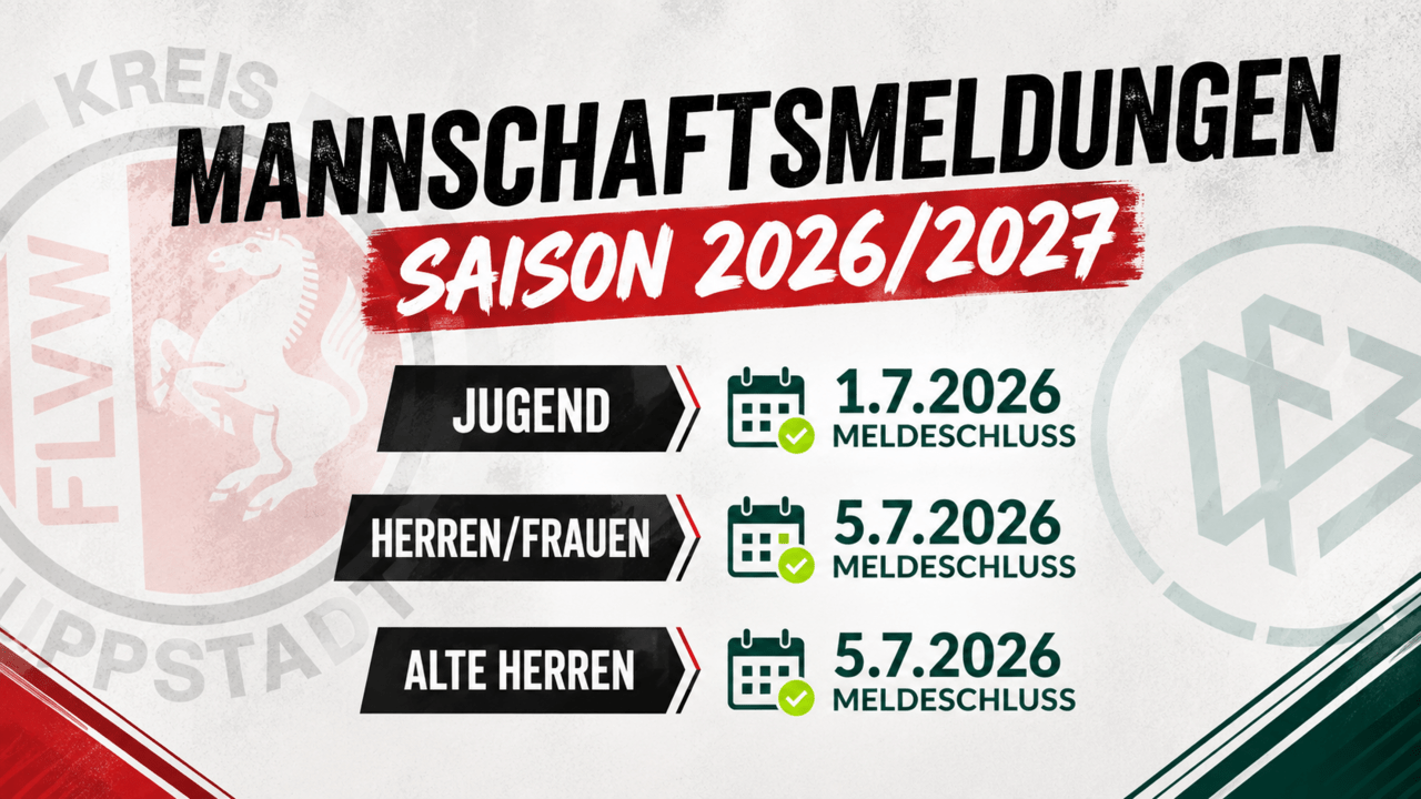 Mannschaftsmeldung Saison 2026/2027