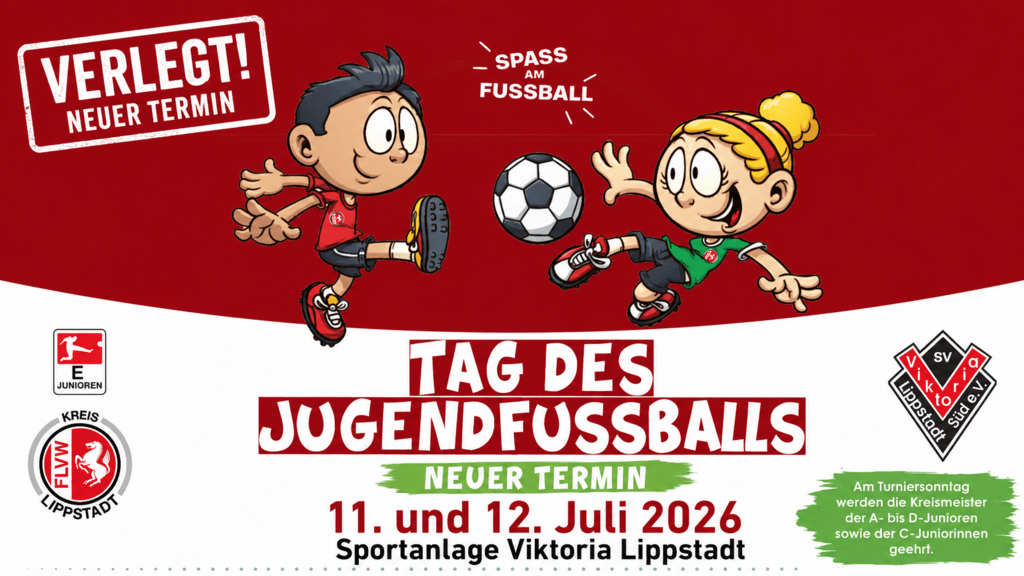 Tag des Jugendfu&szlig;balls wird verlegt &ndash; F- und G-Junioren-Spielrunden abgesagt